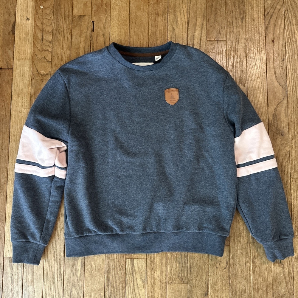 Wanakome‎ Crewneck Sweatshirt Womens Small Navy Pink Varsity Colorblock